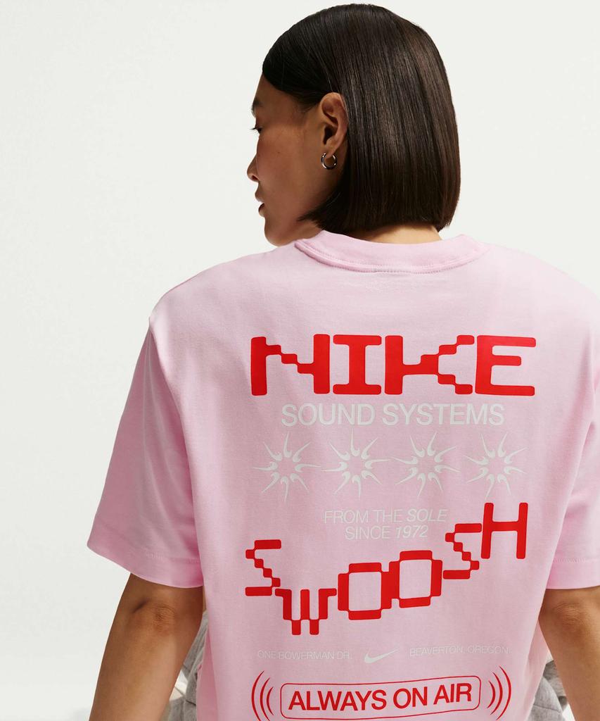 NIKE Sportswear Oversized Mid-Crop T-Shirt W - Pink Form / Iv3241-663