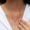 Women's PT950 Platinum 0.5CT Moissanite Star-Moon Necklace - High-End Design, Luxury Delicate, Good for Daily Commute