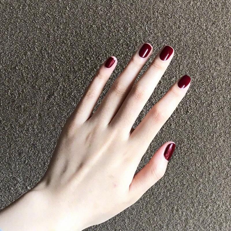 Накладные ногти, короткие круглые, без клея, 24 шт.