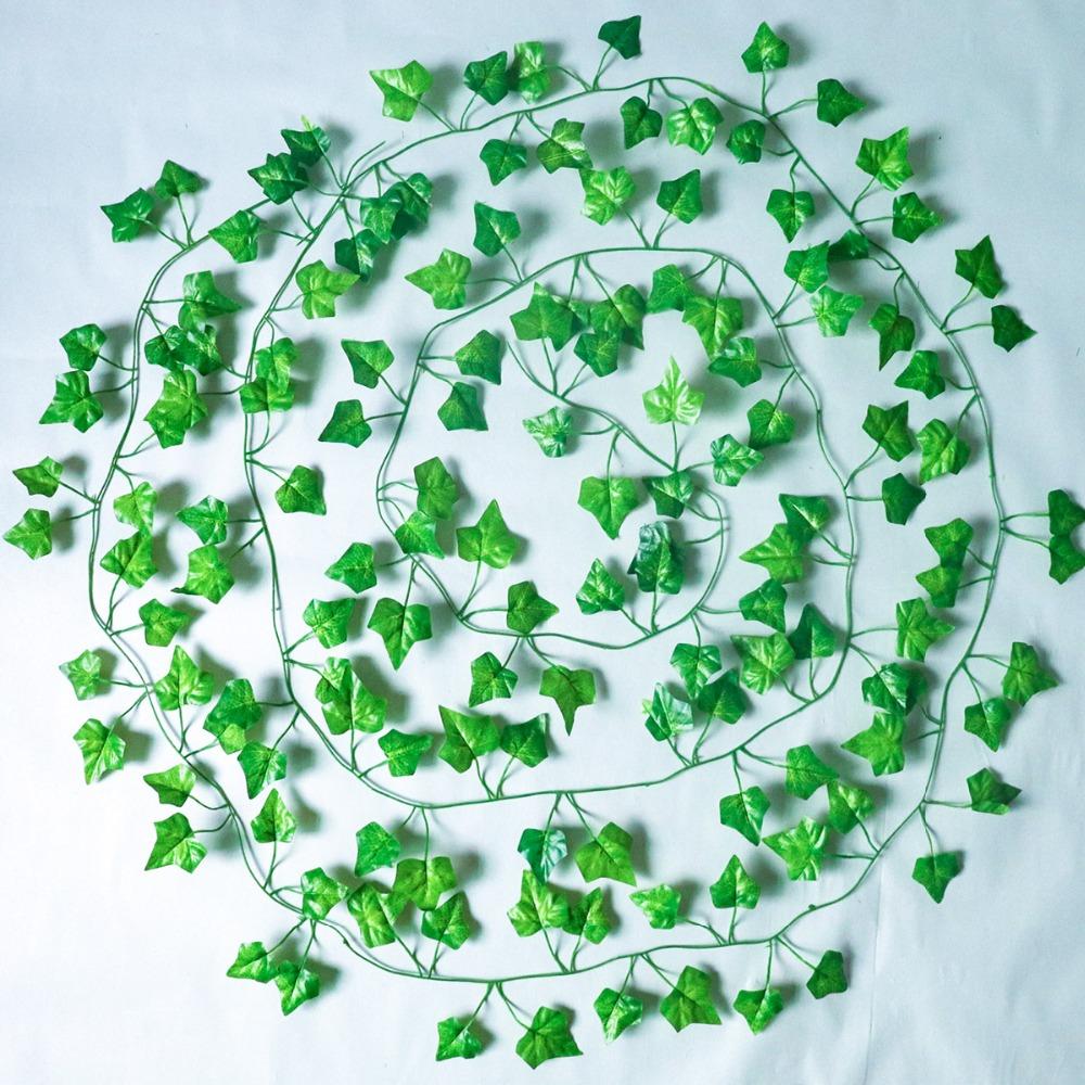 200 см искусственные растения лианы зеленые листья плющ виноградная лоза для дома свадебный декор оптовая продажа diy подвесная гирлянда искусственные цветы