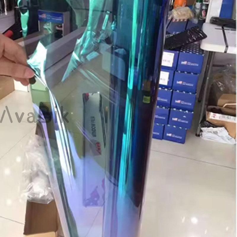 50x150/300 см Автомобильное Заднее Окно Боковое Лобовое Стекло Солнцезащитная Супер Фиолетовая Сине-Зеленая Хамелеон Тонировка VLT 59% Пленки для Лобового Стекла