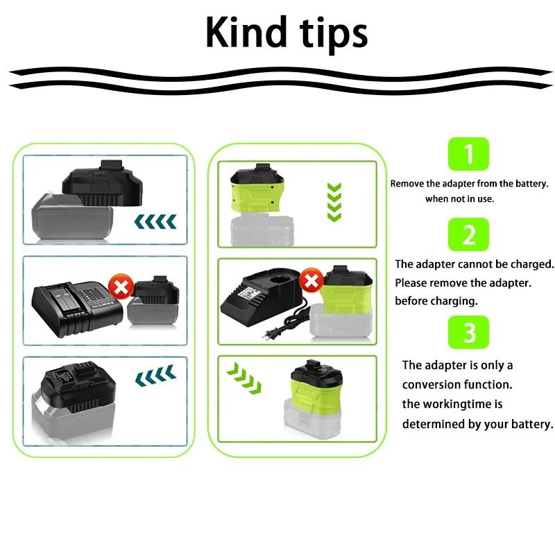 Адаптер для аккумулятора Makita Lithium для электроинструментов Ryobi 12V, для литий-ионного аккумулятора Ryobi 18V для аккумуляторного электроинструмента 12V