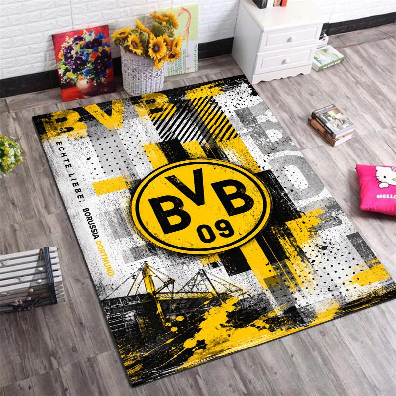 Ковер с граффити BVB 09 Borussia Dortmund, промышленная печать, нескользящий прямоугольный коврик для пола, ковер для фаната футбола, игровая комната, гостиная, домашний декор