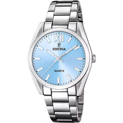 Часы женские Boyfriend из нержавеющей стали с синим циферблатом, кварцевые F20622-3