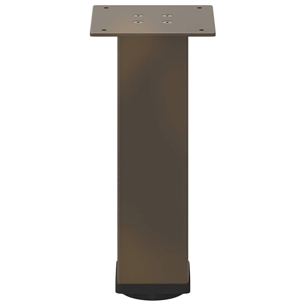 Nogi Do Stolika Kawowego, 4 Szt., Naturalna Stal, 42-44Cm, Stal
