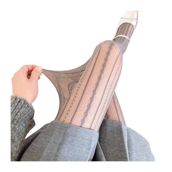 Женские колготки с ажурным узором, в сеточку, ультратонкие, прозрачные, высокоэластичные, противоскользящие, однотонные, для поездок на работу, свиданий, вечеринок, мини-юбка, подходящая