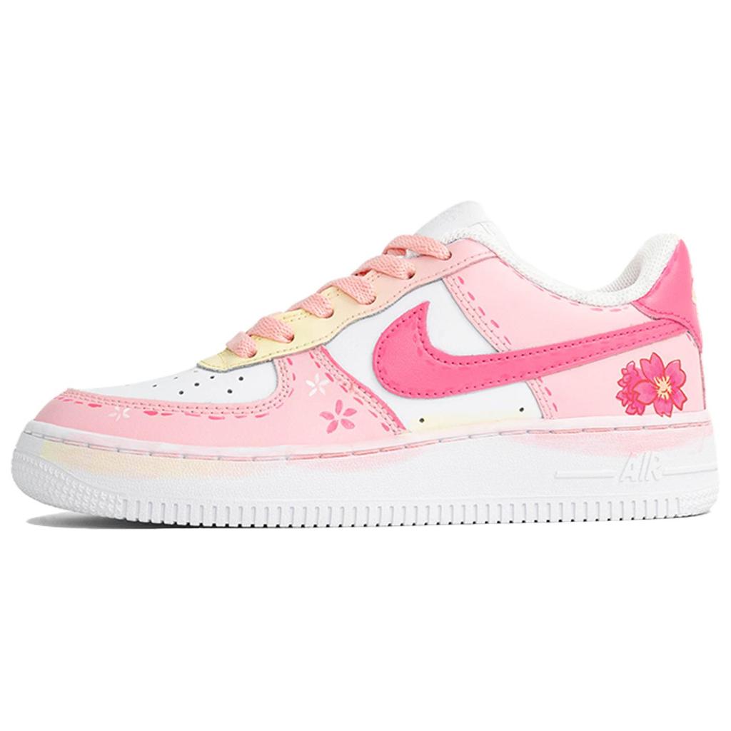 Nike Air Force 1 Kaleidoscope, Танец Сакуры, Сумка для покупок износостойкие Низкие кеды для скейтборда Женские DH2920-111(Team1023-S-BOX)