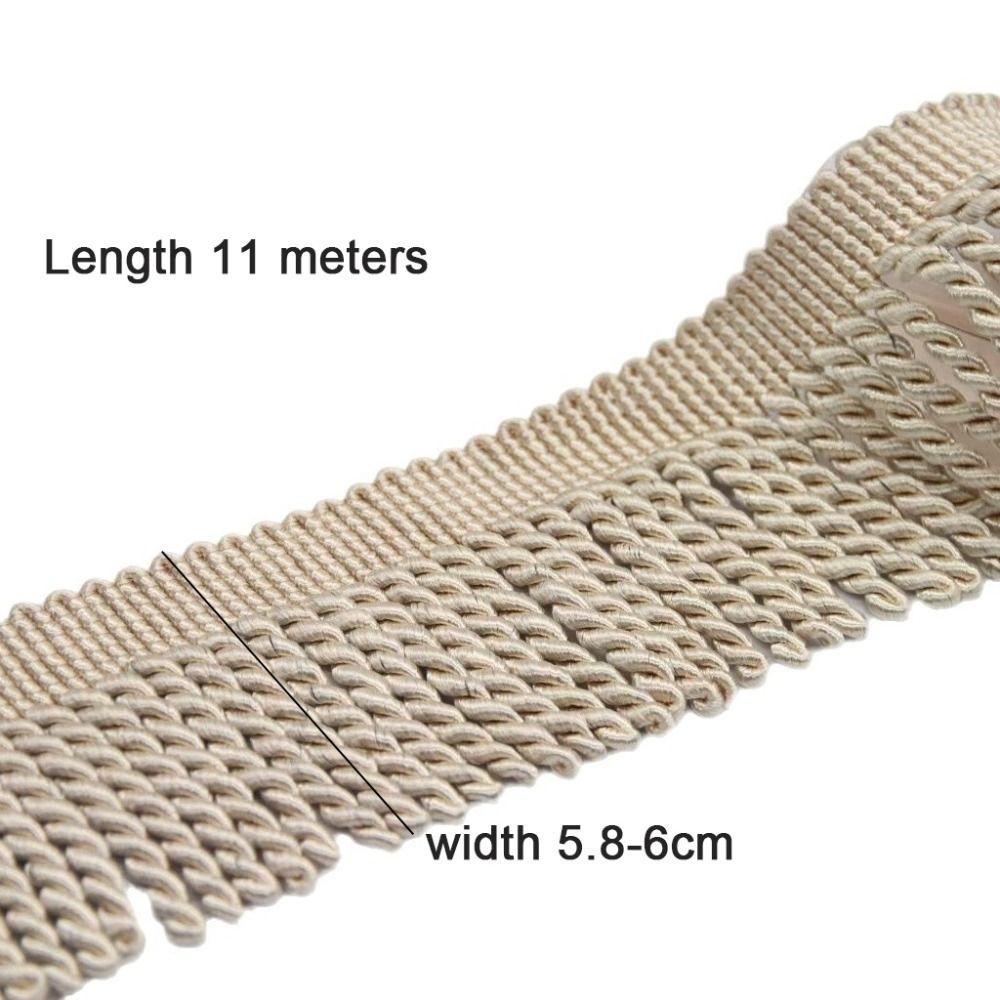 11M Polyester Fringe Lace Fabric Trim Craft Supplies Gold Fringe Trim Lace Trim Ribbon Latin Dress