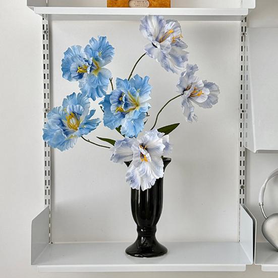 Iris Artificial Flower Realistic Faux Iris Flowers 33" Soft Fabric Indoor Outdoor Decor for Wedding Bridal Bouquets Centerpieces