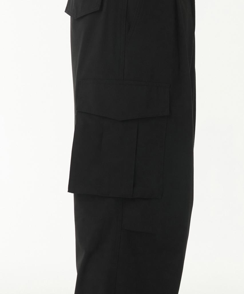 MUSINSA STANDARD Parachute Banding Cargo Slacks [Black]