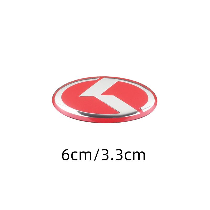 6x3.3см Наклейка-значок на центр руля автомобиля для KIA Stinger Sportage KX3 Ceed K7 K5 K3 R Forte Rio Soul АксессуарыVG9