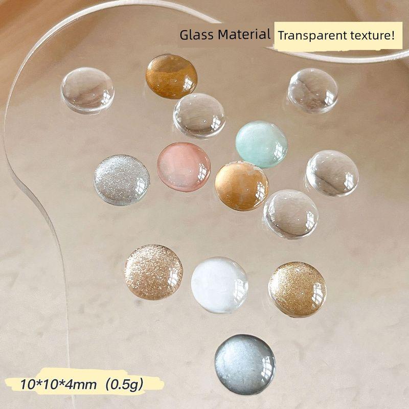 Mini Glass Color Card Nail Beanie Color Card UV Polish Punch Board Nail Tip High Transparent 3D round Beads Manicure Implement