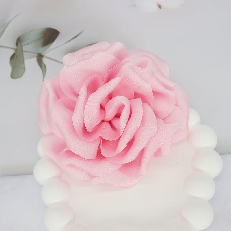 Элегантная 3D брошь из атласной ткани - большая цветочная булавка для свитеров и костюмов (10см)