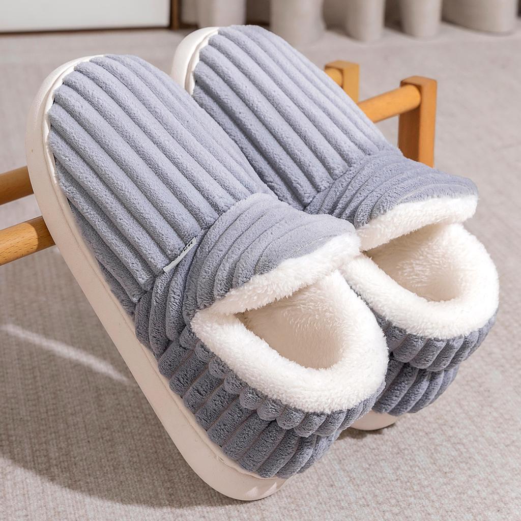Новые зимние толстые плюшевые тапочки для пар, домашние, пушистые, нескользящие, мужские и женские, пушистые, теплые, повседневные, плюшевые, мягкие, хлопковые тапочки