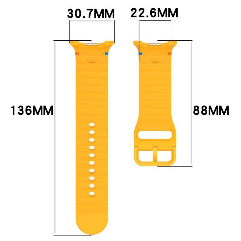 Wave Silicone Band for Samsung Galaxy Watch8 40mm 44mm 8 Classic Smartwatch Replacement Band for Galaxy Watch9 40/44mm Accessior