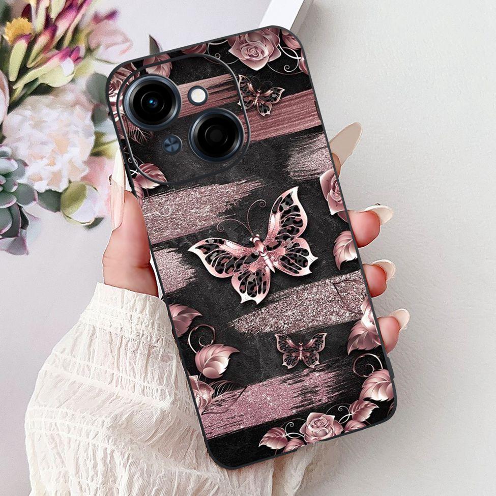 6.67'' For Tecno Spark Go 1 Case Pop 9 Cover Cute Cat Cartoon Fashion Butterfly Boy Girl Back Cover For Tecno Pop 9 Phone Case