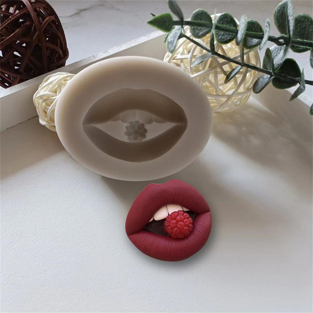Lip Red Raspberry Bullet День святого Валентина Силиконовая форма для сахарного ремесла Инструменты для смолы Инструменты для помадки для кексов