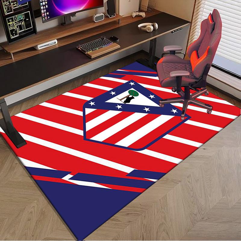 Atletico Ma-drid Crest Printed Area Rug for Office, Chair Rug, Decorative Carpet Floor Mat, Large Size Fan gifts Christmas gifts