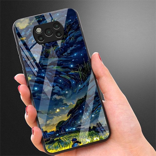 Чехол из стекла с изображением деревенского пейзажа для Xiaomi Poco X3 NFC 11 Lite 11T F3 M3 для Redmi Note 11 10 9 8 Pro 10S 9S 9A 9C Чехол для телефона