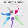 Плюшевая интерактивная игрушка для кошки и котенка в виде мышки. Разные цвета