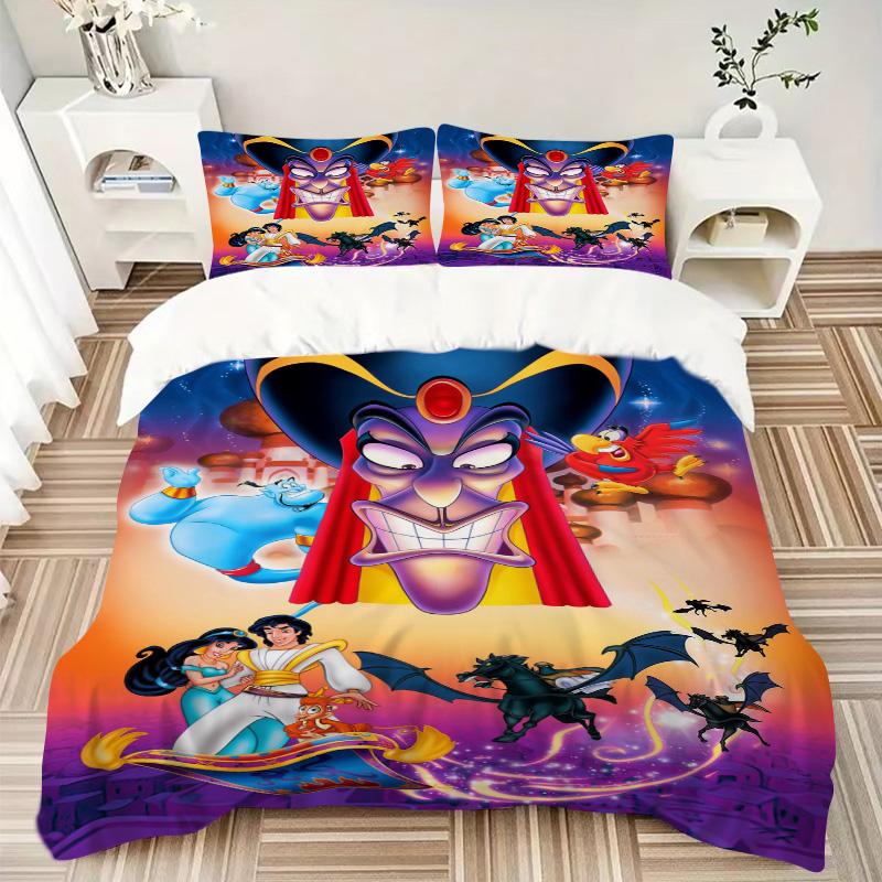 Jafar'S Dark Magic Print 3Pcs Bedding Setduvet Cover With 2 Bedropillowcase Home Birthday Gift