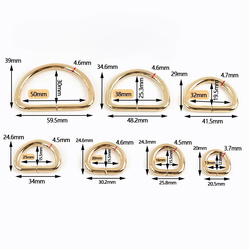 5/10 шт. Meetee 20/25/32/38 мм Металлические пряжки для ремня сумки Застежка с D-кольцом Декор ошейника для собаки Соединительные крючки DIY Фурнитура Аксессуары