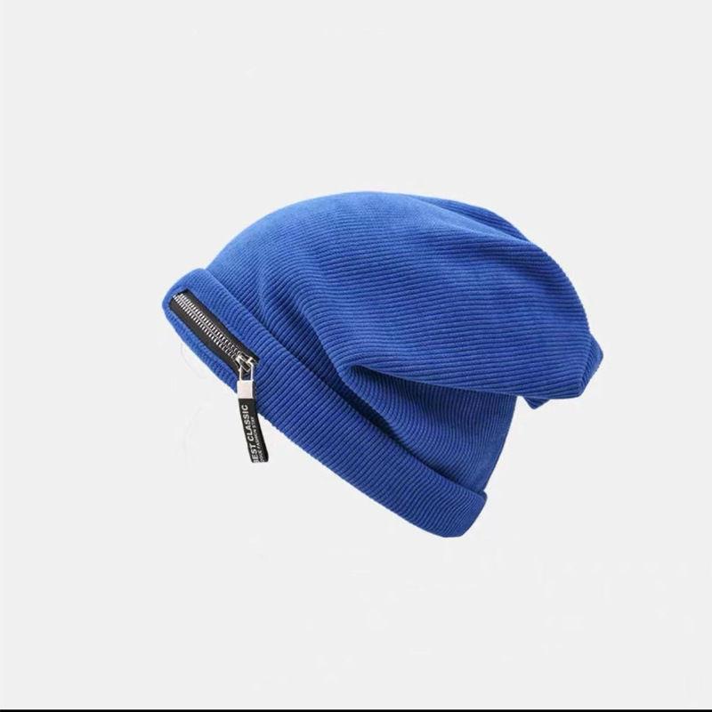 Женская шляпа смешанного цвета, хлопковая полосатая хип-хоп, зимняя теплая шапка, шарф, шапочки, вязаная длинная свободная шапка, головной убор