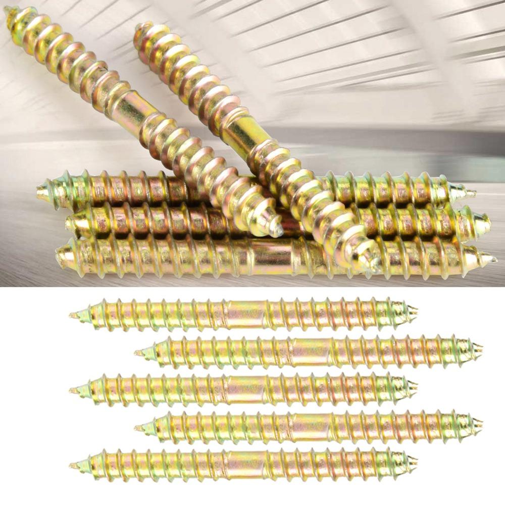 Zinc Plating Double Ended Screws Double Sided Woodworking Dowel Screws Dowel Screws  Assortment