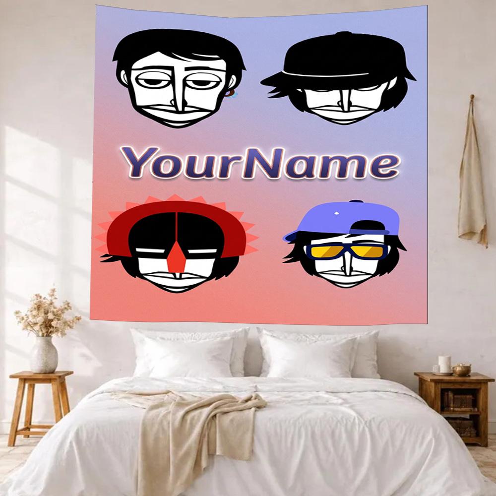 Incredibox Custom Your Name Wall Decor Tapestry Art For Pet Memorial Birthdaywedding Party Backdrop Family Gift