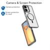 Прозрачный магнитный чехол для Redmi 13C 4G, Совместимый с MagSafe, Ударопрочный защитный чехол для Redmi Note 12 4G/5G, Note 12 Pro, 12 Pro