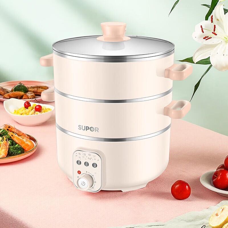 SUPOR 3-Layer Electric Multi-Cooker Steamer CN plug (adapter included)