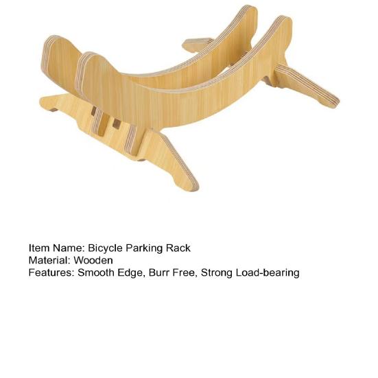 Деревянная рама, портативная стойка для парковки велосипеда, высокая стабильность, прочная несущая способность, без заусенцев, гладкая полка для велосипеда, подставка для парковки велосипеда
