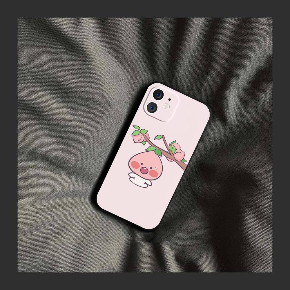 Korea Cartoon K-KAKAO CUTE F-FRIENDS Phone Case For IPhone 17 Air 16 15 14 13 Pro Max 11 12 Black Silicone Cover