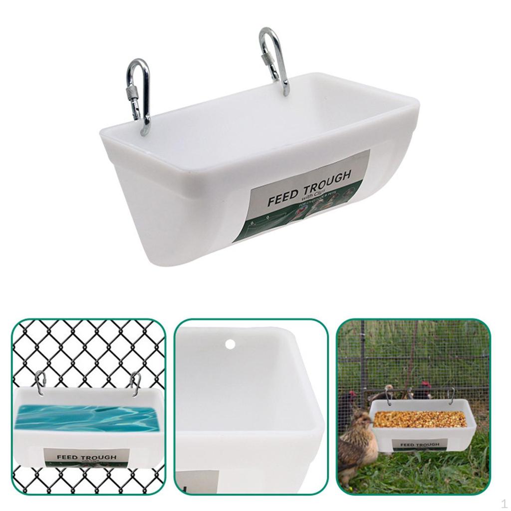 Hanging Poultry Feeder Chicken Waterer Large Capacity for Ducks, Geese Lightweight Accessory