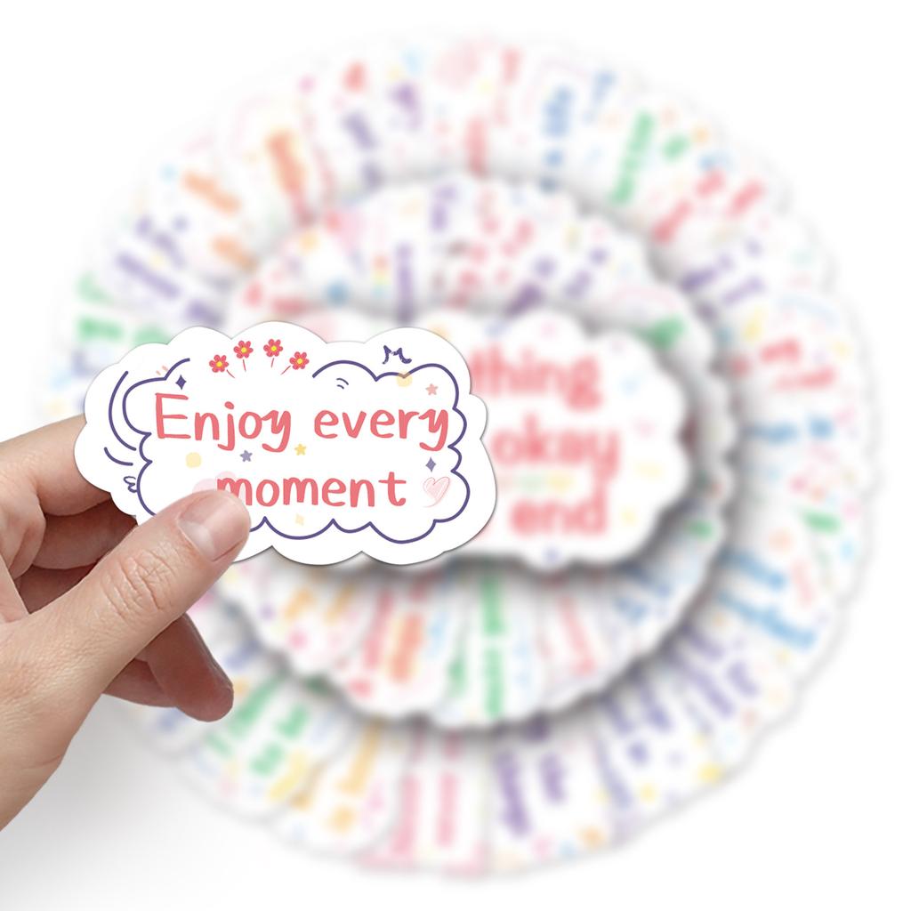 50 вдохновляющих английских фраз, граффити, индивидуальность, трансграничный текст, украшения, чашка для воды своими руками, наклейки на чемодан, водонепроницаемость