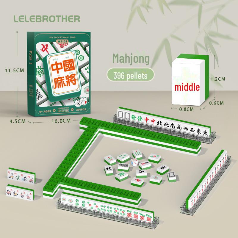 Строительные блоки из алмазных частиц «Китайский маджонг» Guochao — детский образовательный набор