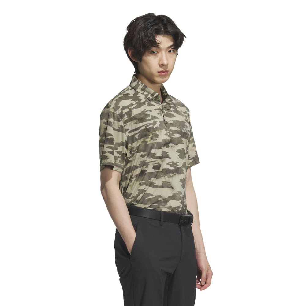 Мужская футболка Adidas Golf Камуфляж с коротким рукавом Оливковая страта,