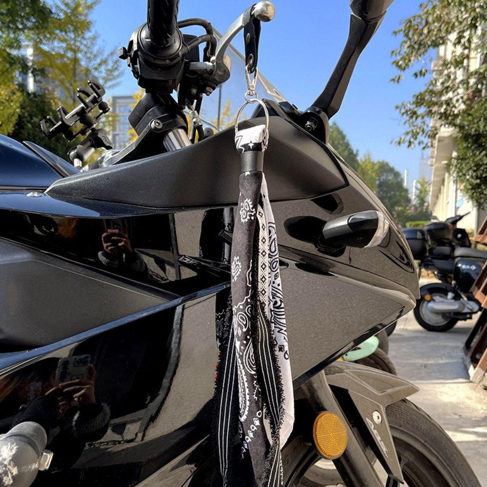 Hip Hop Motorcycle Handlebar Square Towel Personality Rock Punk Ribbon Biker Headscarf