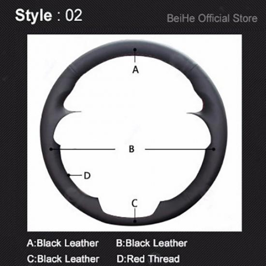 Нескользящий черный кожаный замшевый чехол на руль автомобиля своими руками, сшитый вручную, для BMW Z4 E89 2009-2016, интерьер