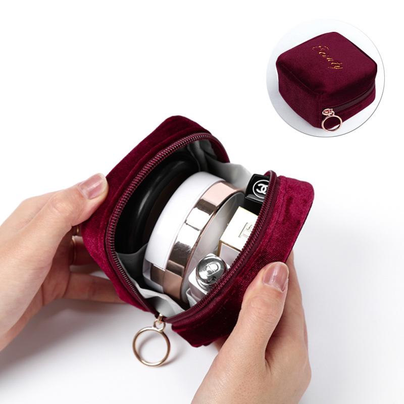 Сумка для хранения помады мини портативная водонепроницаемая сумка для хранения косметики с ручкой косметичка