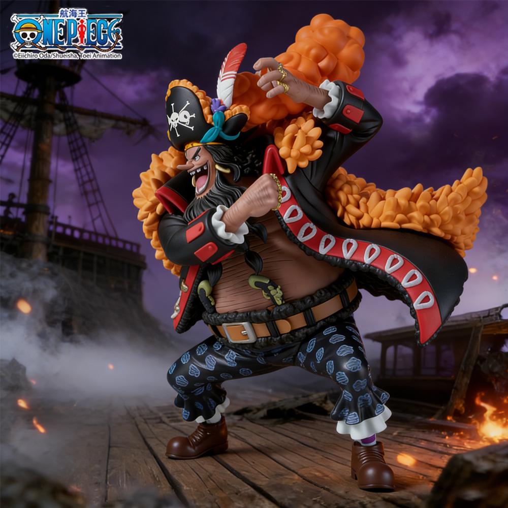 1pc Official One Piece Blackbeard Battle Pose Figure – Decorative Collectible Figurine, Perfect for Birthday & Festival Gifts.