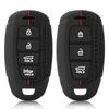 Silicone Car Key Fob Case Key Fob Cover for Hyundai I30 Ix35 KONA Encino Solaris Azera Grandeur Ig Accent Santa Fe Palisade