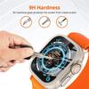Корпус из алюминиевого сплава + закаленное стекло для Apple Watch Ultra 2 49 мм Защитная пленка от царапин для iWatch Ultra 49 мм