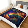 1pc New Global Feather Peacock Series Blanket; Ultra-Soft And Comfortable Nap Shawl Blanket; Suitable for Various Holiday Commemorative Gift