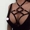 Sexy Women Girl Appliques Hollow Out Elastic Cage Bra Bandage Strappy Bra