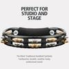 MEINL Percussion Tambourine Recording-Combo ABS Tambourine Dual-Alloy Jingles TMT1M-BK