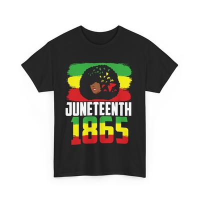 Рубашка на День освобождения рабов (Juneteenth), Женщина с афро-прической, Чернокожая, Праздничная рубашка 19 июня