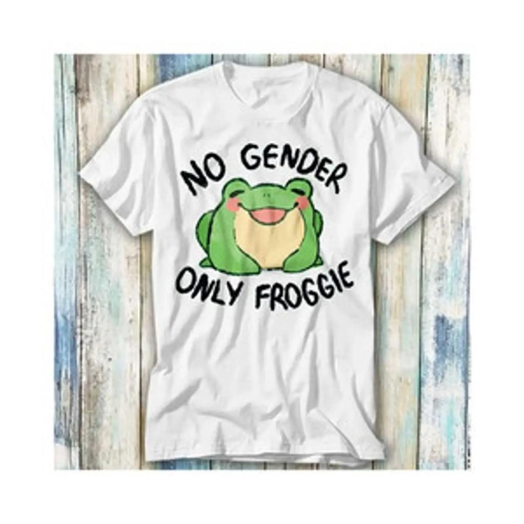 No Gender Only Froggie Frog Orgullo Gay Camisa Blanca Orgullosa Jn2371 Vintage Versatile Designer Clothes Stylish Casual