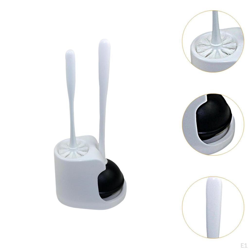 Bathroom Cleaning Toilet Brush Holder Set Dripproof Brush, Plunger, Base