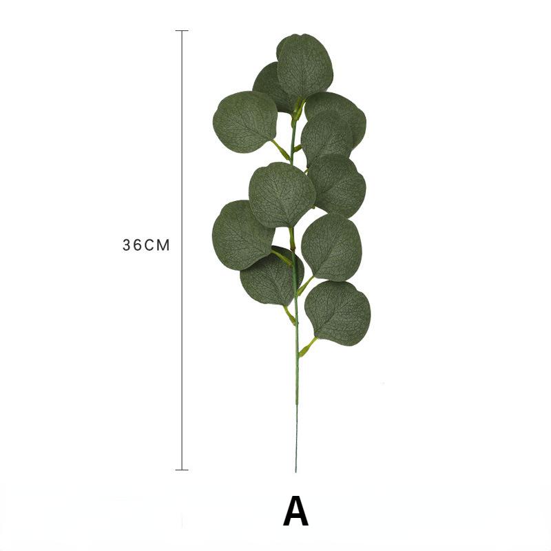 15 шт. искусственные листья эвкалипта, стебли зелени с морозом для вазы, украшения для дома, вечеринки, свадьбы, уличный цветок, декор для стен своими руками
